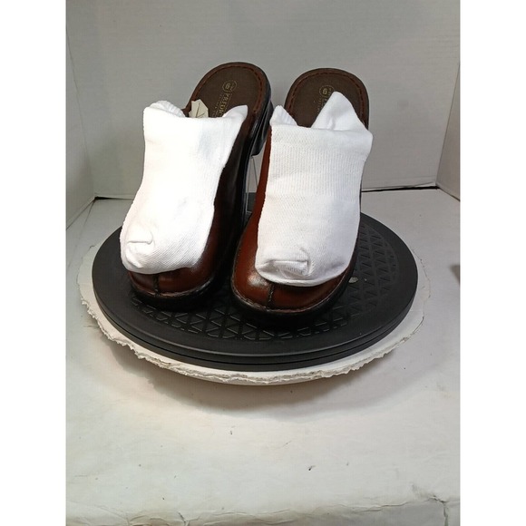 PREDICTIONS Brown Leather Slip On Casual Shoes Womens Size 6.5 - Picture 11 of 14